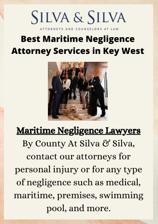 Best Maritime Negligence Attorney Service in FL