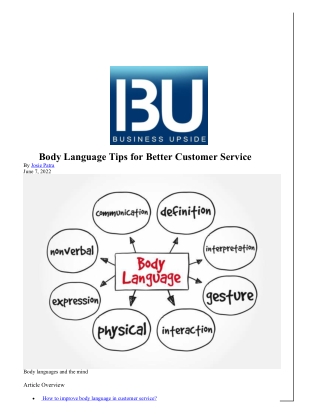 Body Language Tips for Better Customer Service