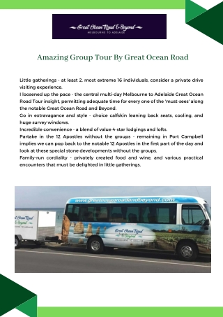 Group Tour By Great Ocean Road