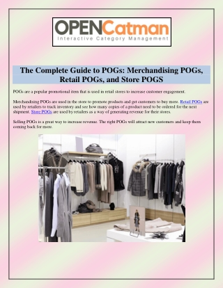 The Complete Guide to POGs: Merchandising POGs, Retail POGs, and Store POGS