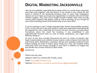Digital Marketing Jacksonville