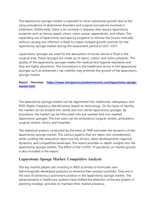 Laparotomy Sponge Market