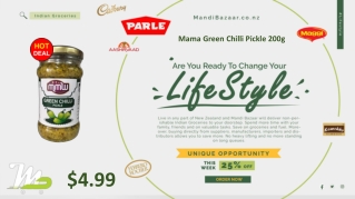 Mama Green Chilli Pickle 200g - Indian Groceries in New Zealand