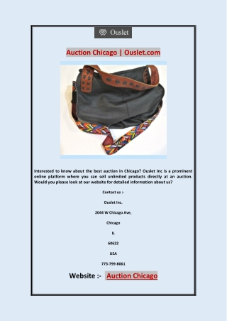 Auction Chicago | Ouslet.com