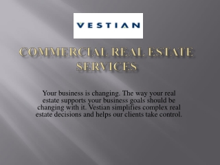 Vestian India | Commercial Real Estate Services company
