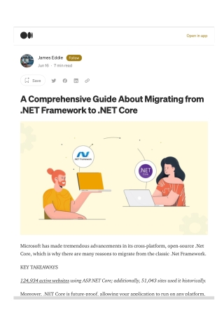 A Comprehensive Guide About Migrating From .NET Framework To .NET Core