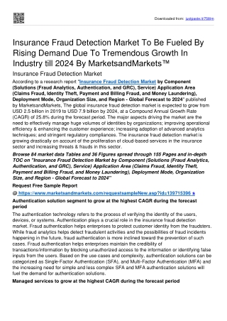 Insurance Fraud Detection Market To Achieve A High CAGR Of 25.8% by 2024