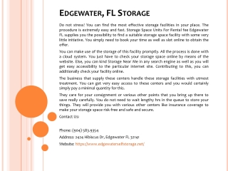 Edgewater, FL Storage
