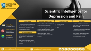 Scientific Intelligence for Depression and Pain