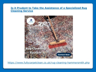 Is it Prudent to Take the Assistance of a Specialized Rug Cleaning Service