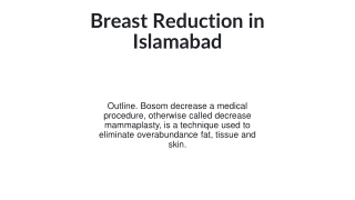 Breast Reduction in Islamabad