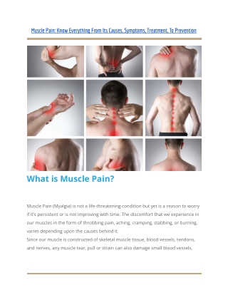 Muscle Pain_ Know Everything From Its Causes, Symptoms, Treatment, To Prevention