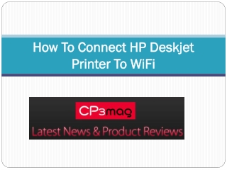 How To Connect HP Deskjet Printer To WiFi