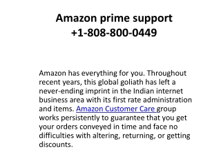 Amazon prime support