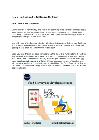 How much does it cost to build an app like Glovo_ - Google Docs