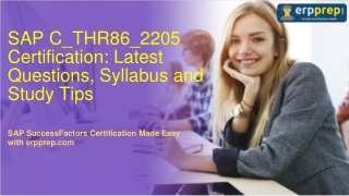 SAP C_THR86_2205 Certification: Latest Questions, Syllabus and Study Tips