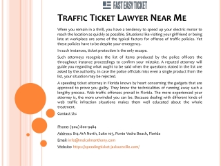 Traffic Ticket Lawyer Near Me