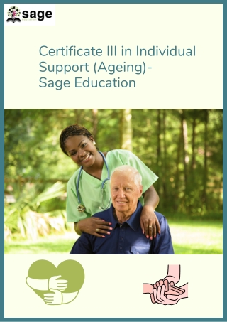 Certificate III in Individual Support (Ageing)- Sage Education