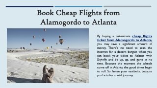 Book Cheap Flights from Alamogordo to Atlanta