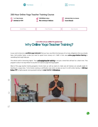 Online Yoga Teacher Training at Pocket-Friendly Rate