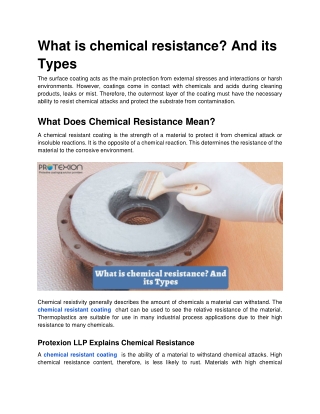 What is chemical resistance_ And its Types.