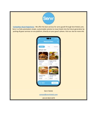 Contactless Guest Experience