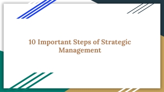 10 Important Steps of Strategic Management (1)