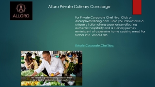 Private Corporate Chef Nyc  Alloroprivatedining.com