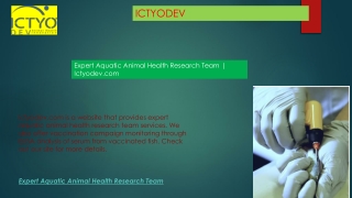 Expert Aquatic Animal Health Research Team  Ictyodev.com
