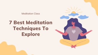 7 Best Meditation Techniques