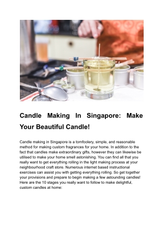 Candle Making In Singapore_ Make Your Beautiful Candle