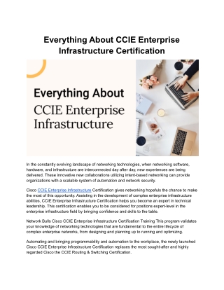 Everything About CCIE Enterprise Infrastructure Certification