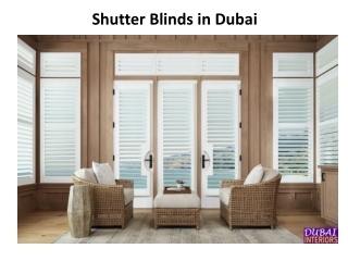 Shutter Blinds in Dubai