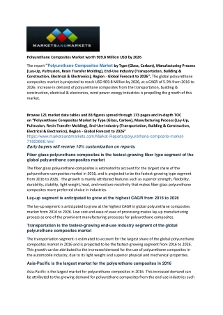 Polyurethane Composites Market