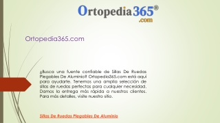Sillas De Ruedas Plegables De Aluminio  Ortopedia365.com