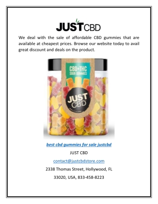 Best CBD Gummies for Sale Justcbd | Justcbdstore.com