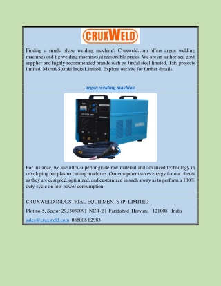 argon welding machine | cruxweld.com