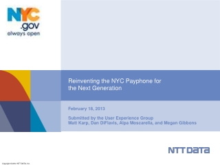 NTT Data - Reinventing Payphones
