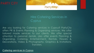 Hire Catering Services in Cyprus