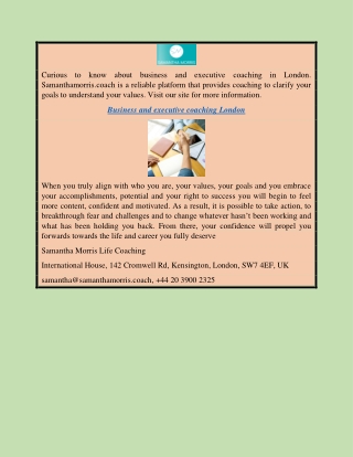 Business And Executive Coaching London | Samanthamorris.coach