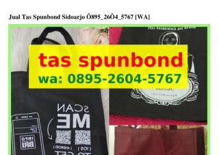 Jual Tas Spunbond Sidoarjo