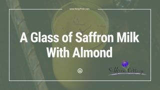 A Glass of Saffron Milk With Almond