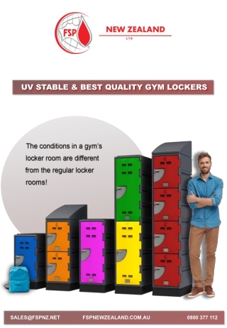 UV Stable and Best Quality Gym Lockers