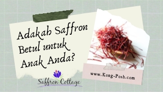 Adakah Saffron Betul untuk Anak Anda