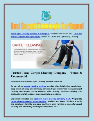 Best Carpet Cleaning In Hartlepool