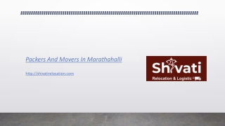 Packers And Movers In Marathahalli