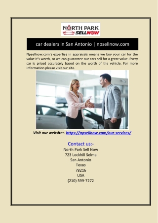 car dealers in San Antonio | npsellnow.com