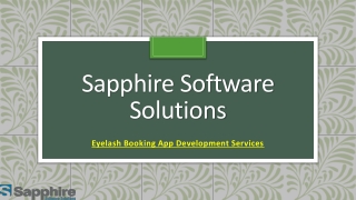 Eyelash Booking App Development Services | Sapphire