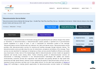 Telecommunication Service Market Trends and Forecast, 2019 - 2027