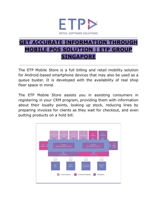 Get Accurate Information Through Mobile POS Solution | ETP Group Singapore